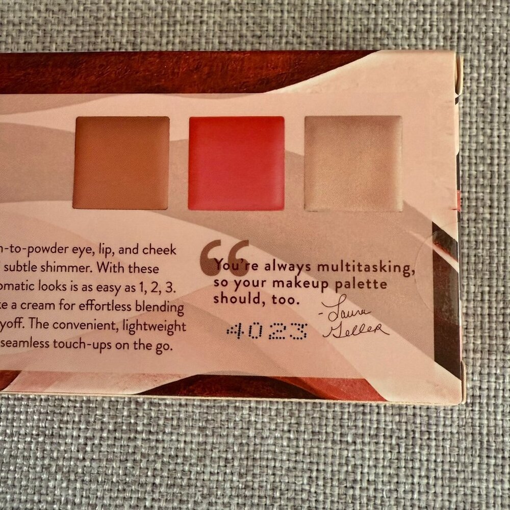 Laura Geller Eye Lip Cheek Palette Think Pink Highlighter Blush Multitask Compac - Picture 6 of 9
